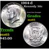 Image 1 : 1964-d Kennedy Half Dollar 50c Grades GEM Unc