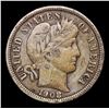 Image 2 : 1908-p Barber Dime 10c Grades xf