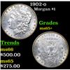 Image 1 : 1902-o Morgan Dollar $1 Grades GEM+ Unc