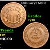 Image 1 : 1864 Large Motto Two Cent Piece 2c Grades vg+