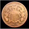 Image 2 : 1864 Large Motto Two Cent Piece 2c Grades vg+
