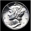 Image 2 : 1941-p Mercury Dime 10c Grades GEM+ FSB