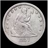 Image 2 : 1857-p Seated Liberty Quarter 25c Grades Unc Details