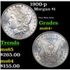 Image 1 : 1900-p Morgan Dollar $1 Grades Choice+ Unc