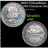 Image 1 : 1893 Columbian Old Commem Half Dollar 50c Grades xf+