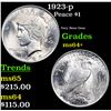 Image 1 : 1923-p Peace Dollar $1 Grades Choice+ Unc