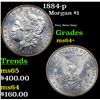 Image 1 : 1884-p Morgan Dollar $1 Grades Choice+ Unc