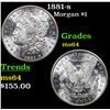 Image 1 : 1881-s Morgan Dollar $1 Grades Choice Unc