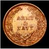 Image 3 : 1863 Army & Navy Civil War Token F-6C/314a R-5 1c Grades Select Unc BN