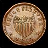 Image 3 : 1864 Union For Ever Civil War Token F-51/342Aa 1c Grades Choice Unc BN