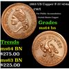 Image 1 : 1863 US Copper Civil War Token F-37/434a 1c Grades Choice Unc BN