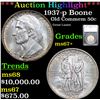 Image 1 : ***Auction Highlight*** 1937-p Boone Old Commem Half Dollar 50c Grades Gem++ Unc By SEGS