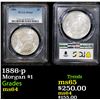 Image 1 : PCGS 1886-p Morgan Dollar $1 Graded ms64 By PCGS