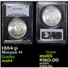 Image 1 : PCGS 1884-p Morgan Dollar $1 Graded ms64 By PCGS