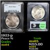 Image 1 : PCGS 1923-p Peace Dollar $1 Graded ms64 By PCGS