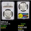 Image 1 : NGC 1884-p Morgan Dollar $1 Graded ms64 By NGC