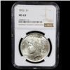 Image 2 : NGC 1923-p Peace Dollar $1 Graded ms63 By NGC