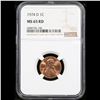 Image 2 : NGC 1974-d Lincoln Cent 1c Graded ms65 rd By NGC