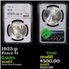 Image 1 : NGC 1923-p Peace Dollar $1 Graded ms65 By NGC