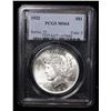 Image 2 : PCGS 1922-p Peace Dollar $1 Graded ms64 By PCGS