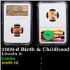 Image 1 : NGC 2009-d Birth & Childhood Lincoln Cent 1c Graded ms66 rd By NGC