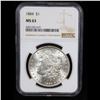 Image 2 : NGC 1884-p Morgan Dollar $1 Graded ms63 By NGC