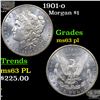 Image 1 : 1901-o Morgan Dollar $1 Grades Select Unc PL