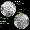 Image 1 : 1904-o Morgan Dollar $1 Grades GEM+ Unc