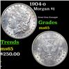 Image 1 : 1904-o Morgan Dollar $1 Grades GEM Unc