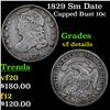 Image 1 : 1829 Sm Date Capped Bust Dime 10c Grades vf details