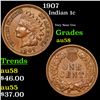 Image 1 : 1907 Indian Cent 1c Grades Choice AU/BU Slider