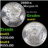 Image 1 : 1880-s Morgan Dollar $1 Grades Choice+ Unc