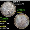 Image 1 : 1883-o Morgan Dollar $1 Grades GEM+ Unc