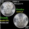 Image 1 : 1884-o Morgan Dollar $1 Grades Choice Unc PL