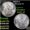Image 1 : 1883-o Morgan Dollar $1 Grades Choice Unc+ PL
