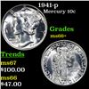 Image 1 : 1941-p Mercury Dime 10c Grades GEM++ Unc