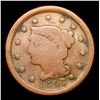 Image 2 : 1847 Braided Hair Large Cent 1c Grades vg details