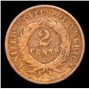 Image 3 : 1864 Lg Motto Two Cent Piece 2c Grades vg, very good