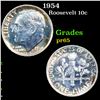 Image 1 : Proof 1954 Roosevelt Dime 10c Grades GEM Proof