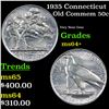 Image 1 : 1935 Connecticut Old Commem Half Dollar 50c Grades Choice+ Unc