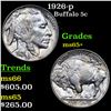 Image 1 : 1926-p Buffalo Nickel 5c Grades GEM+ Unc