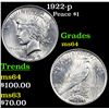 Image 1 : 1922-p Peace Dollar $1 Grades Choice Unc