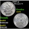 Image 1 : 1897-p Morgan Dollar $1 Grades Choice Unc