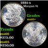 Image 1 : 1881-s Morgan Dollar $1 Grades GEM+ Unc