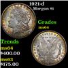 Image 1 : 1921-d Morgan Dollar $1 Grades Choice Unc