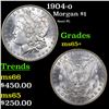 Image 1 : 1904-o Morgan Dollar $1 Grades GEM+ Unc