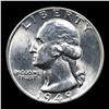 Image 2 : 1949-d Washington Quarter 25c Grades GEM+ Unc.