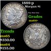 Image 1 : 1889-p Morgan Dollar $1 Grades Choice+ Unc