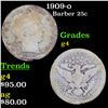 Image 1 : 1909-o Barber Quarter 25c Grades g, good