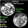 Image 1 : 1944-p Mercury Dime 10c Grades GEM++ Unc